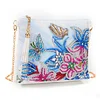 DIY Flower Special Shape Diamond Painting Leather Chain Shoulder Bag Clutch