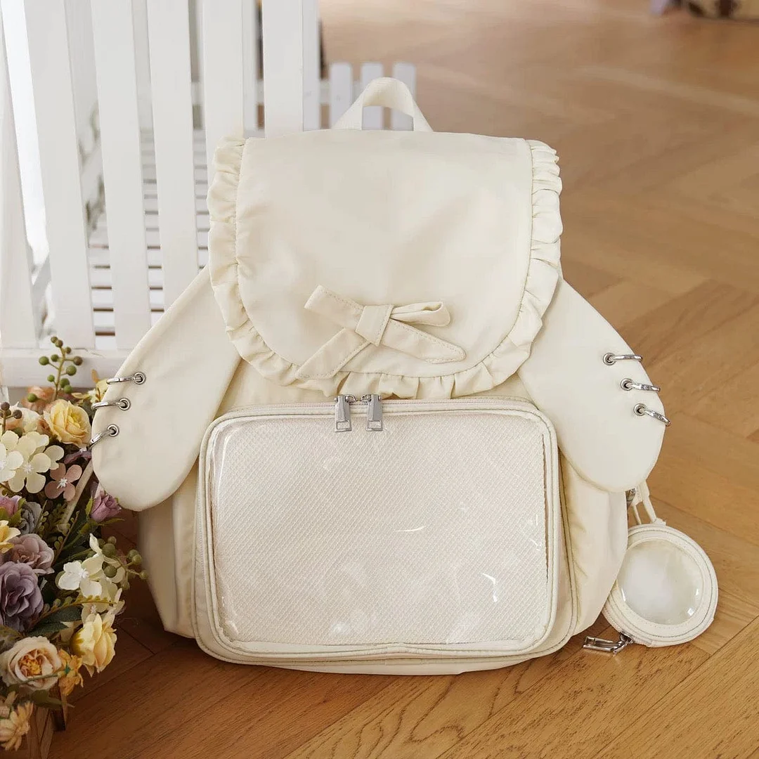 Rabbit Ears Transparent Display Backpack Bag