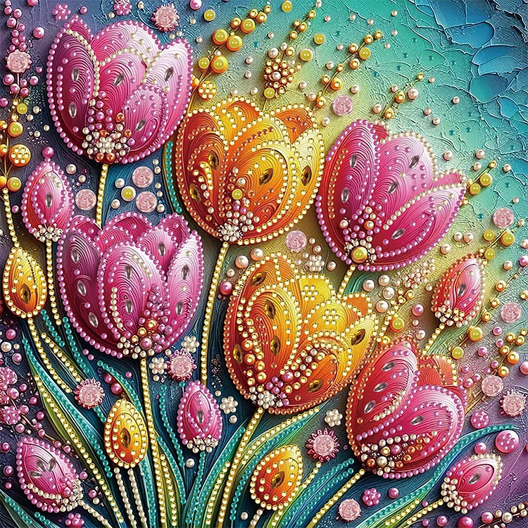 Partial Special-shaped Diamond Painting - Flowers 30*30CM