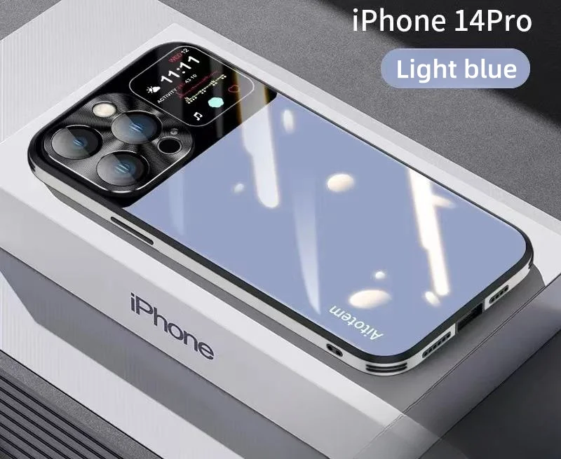 Apple 14/15 straight edge glass phone case