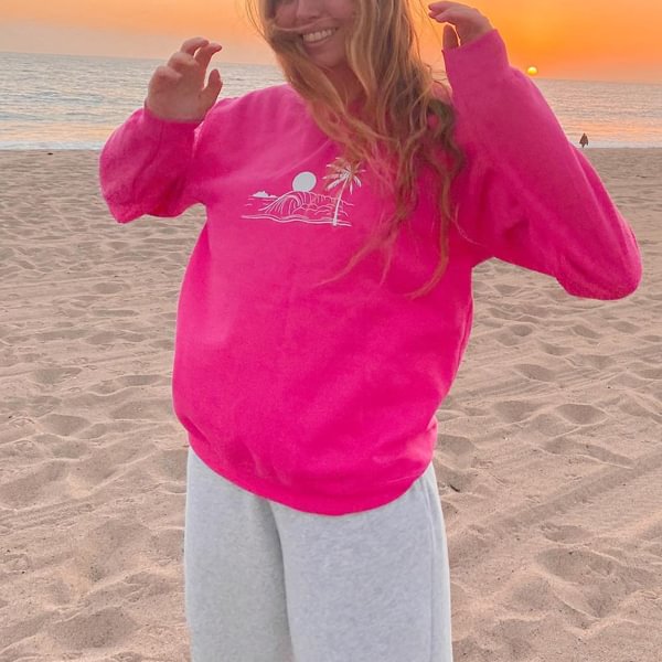 SAME GOD WHO MADE SUNSET MADE YOU TOO Printed Casual Sweatshirt