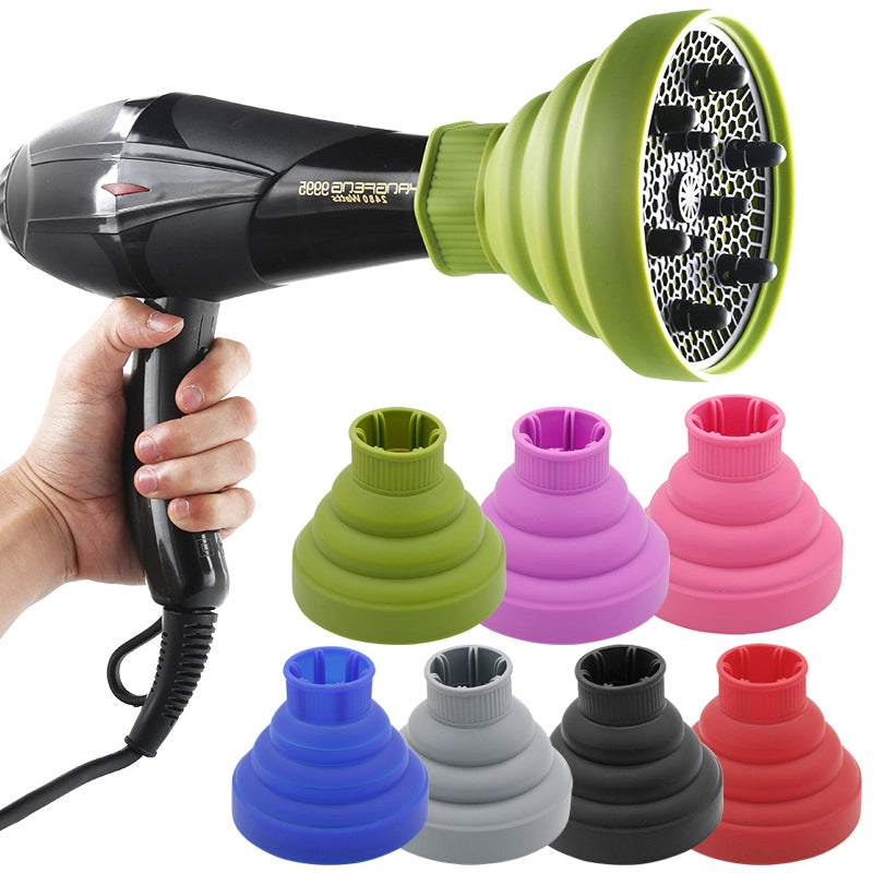 Hair Dryer Wind Cover Silicone Wind Cover Hair Curling Wind Cover Universal Wind Cover Drying Folding Cover Hairdressing Supplies