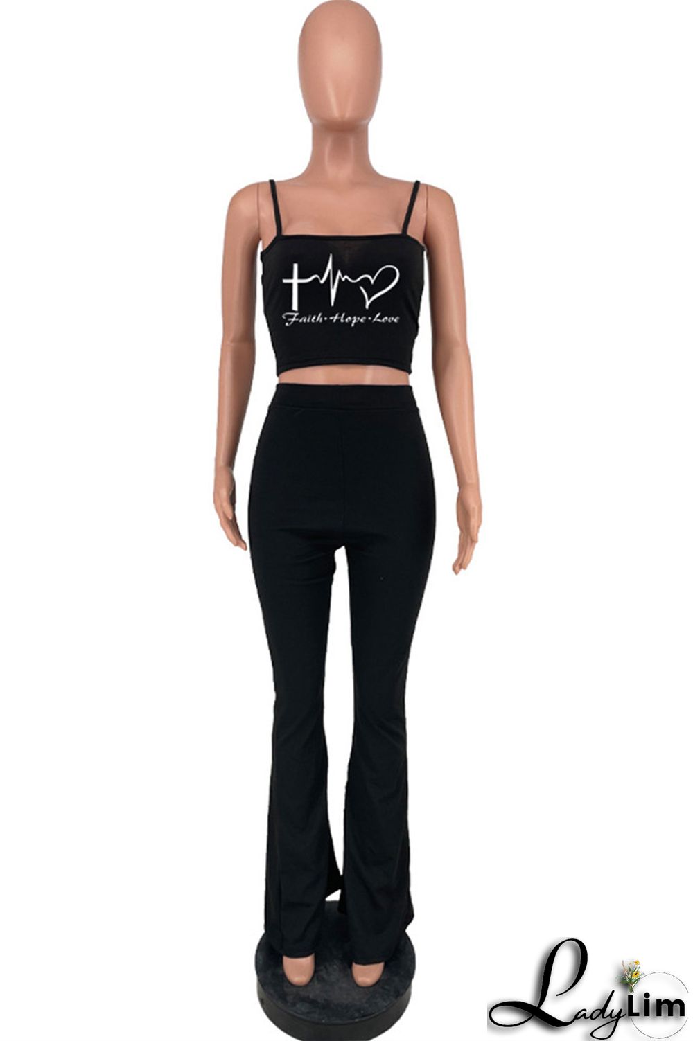 Light Purple Sexy Casual Print Backless Spaghetti Strap Sleeveless Two Pieces