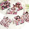 6Pcs Diamond Painting Pink Rose Lady Greeting Card Set with Envelopes for Birthdays Thanksgiving & Special Occasion