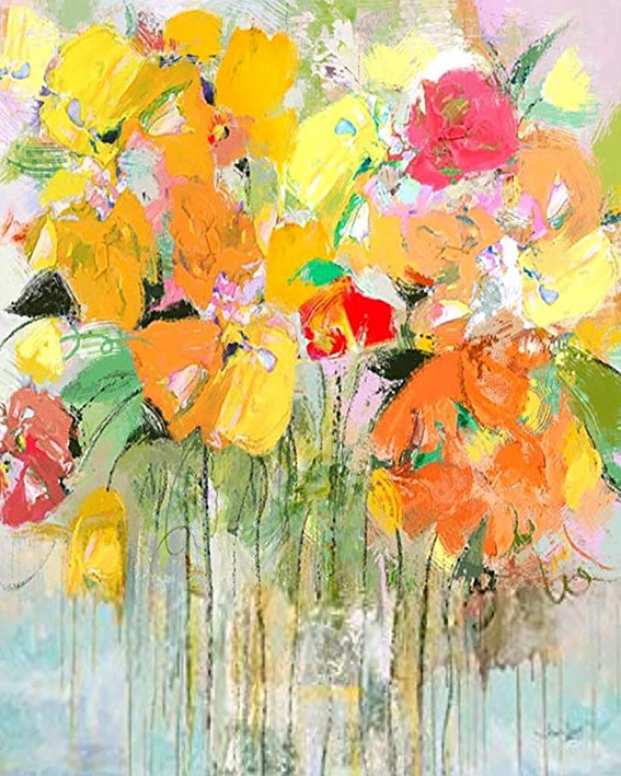 

Watercolor Floral – Abstract Paint By Numbers - 40*50CM, 501 Original