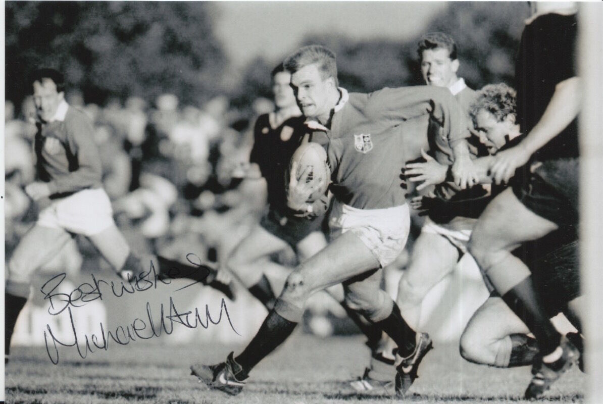 BRITISH AND IRISH LIONS HAND SIGNED MIKE HALL 6X4 Photo Poster painting RUGBY UNION 1.