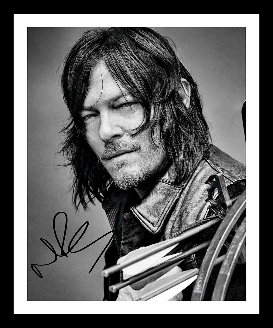 Norman Reedus - The Walking Dead Autograph Signed & Framed Photo Poster painting 4