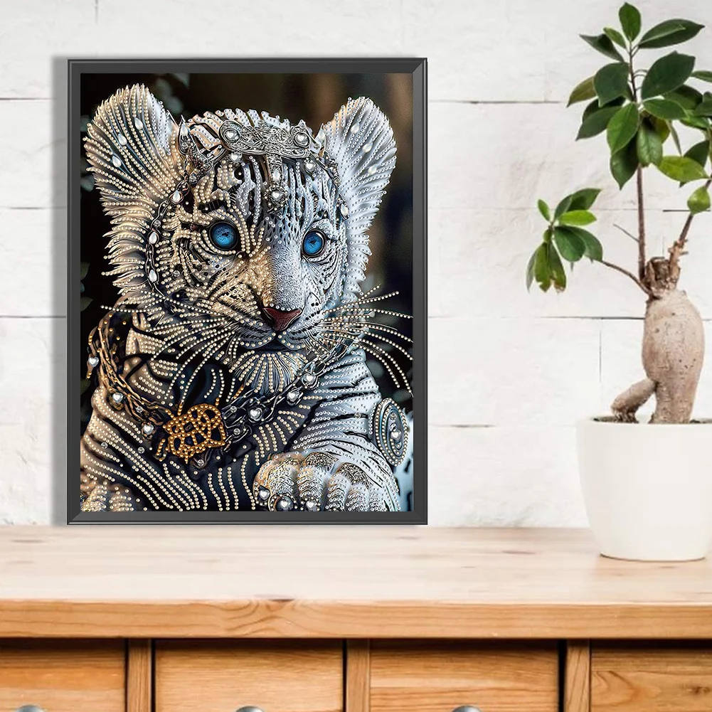 Diamond Painting - Partial Special Shaped Drill - Tiger(30*40cm)