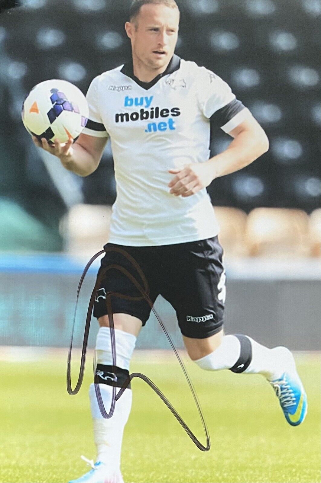 Ben Davies Genuine Hand Derby County 6X4 Photo Poster painting