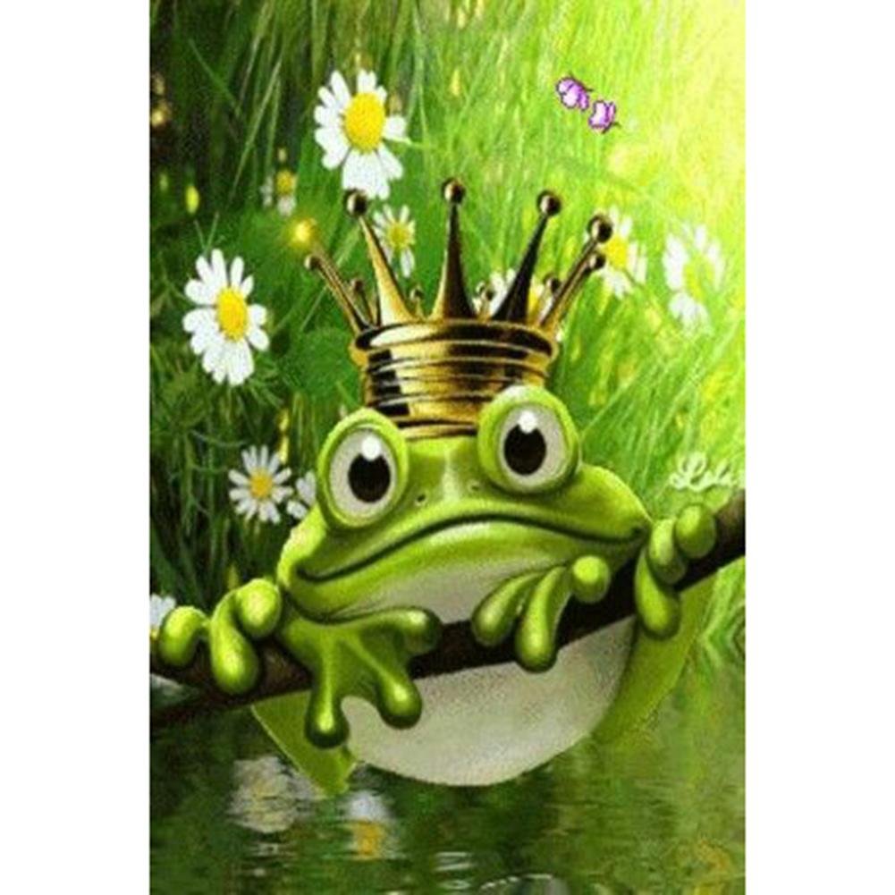 Full Round Diamond Painting Crown Frog (40*30cm)