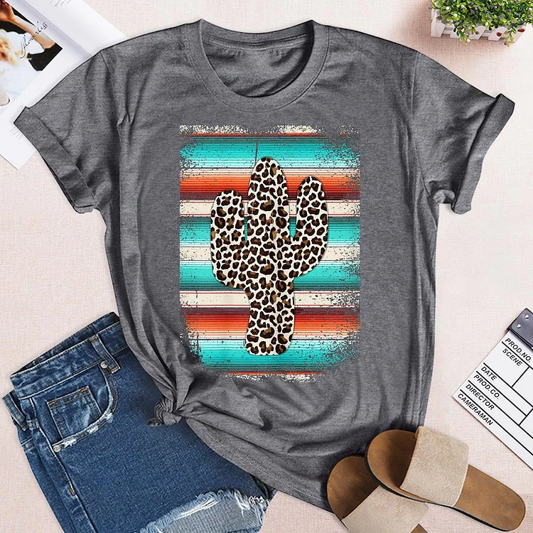 ANB - Leopard Cactus Serape Cactus Retro Tee-05805