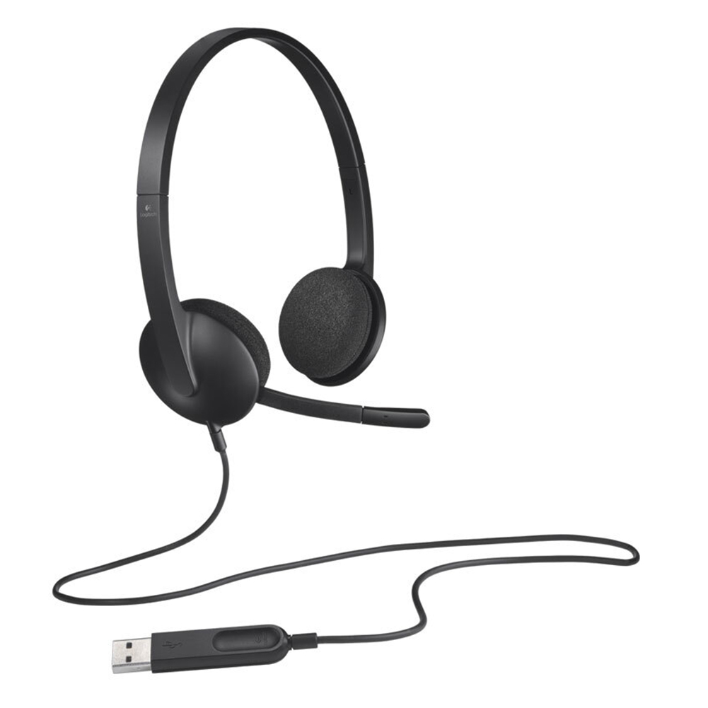 

Logitech H340 Over-ear USB Stereo Headphones Wired Headset with Microphone, 501 Original