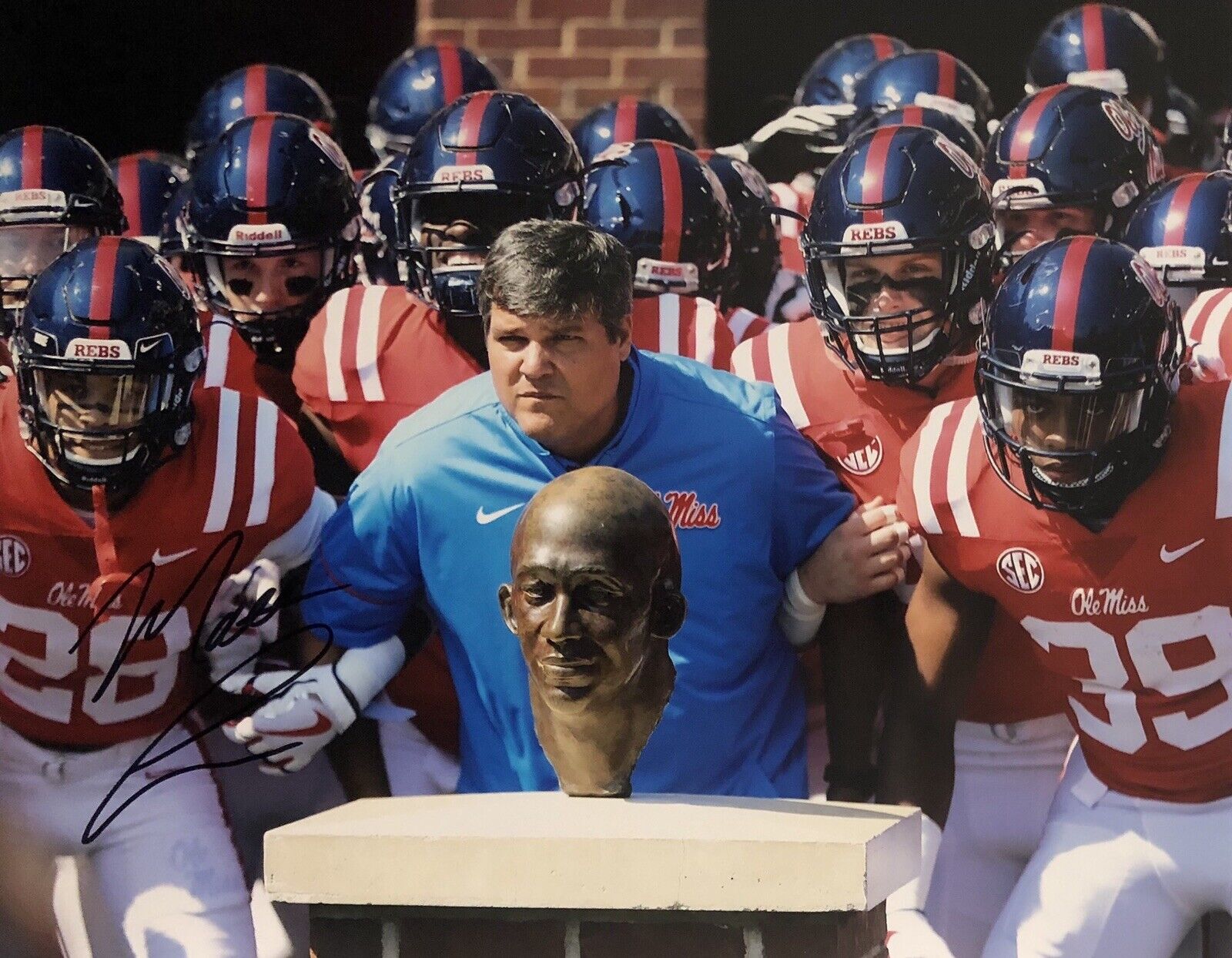 Matt Luke Signed Autographed Ole Miss Rebels 8x10 Photo Poster painting Hotty Toddy Coa