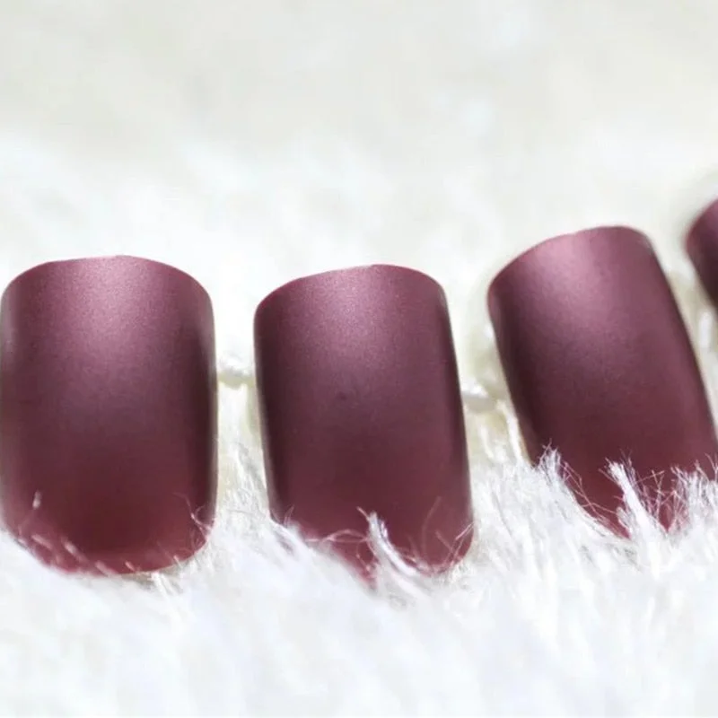 24Pcs Matte Black Short Fake Nails Artificial Press On False Nails For Design Full Cover Fingernails Manicure Tool-Nail Inspo