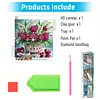 Rosenrote Korbblume speziell geformte 5D-DIY-Teilbohrer Diamanten Punkte, Edelsteinkunst-Kits f&uuml;r Erwachsene, Anf&auml;nger, Wohnraumdekoration, Diamanten,