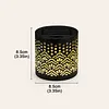 Solar Powered Metal Mandala Decorative Lamp Weatherproof Outdoor LED Deck Step Wall Lights Auto On/Off Hollow Out Retro Solar Lights for Garden Yard Patio Porch Decor