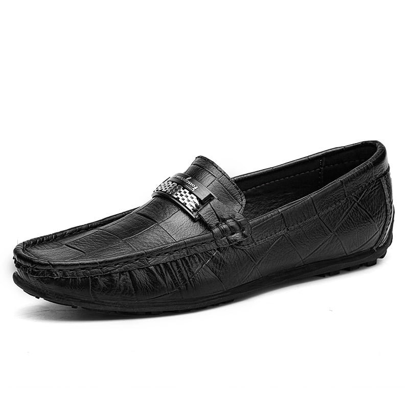 Men Shoes Casual Genuine Leather Mens Loafers Moccasins Handmade Slip on Boat Shoes Classical Chaussure Homme Size 38-48 BTMOTTZ