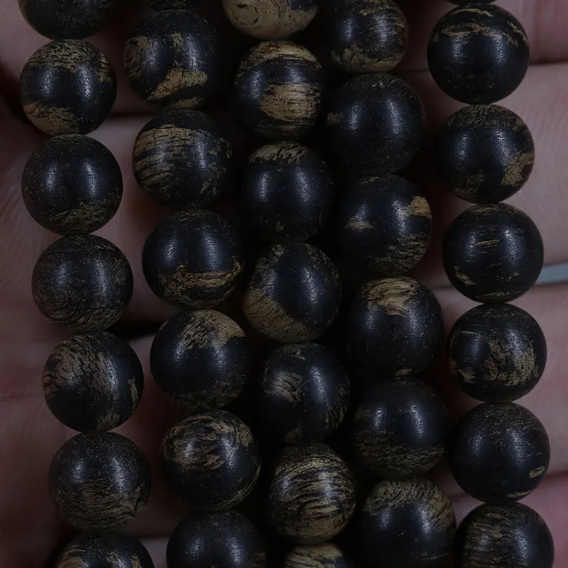 Brunei Soft Silk Agarwood 6mm 8mm 108 Beads Black Oil Agarwood Sinking Old Material Agarwood Mala Bracelet Necklace