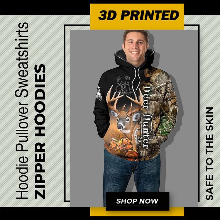 3D Printed Hoodie Pullover Sweatshirts Zipper Hoodies