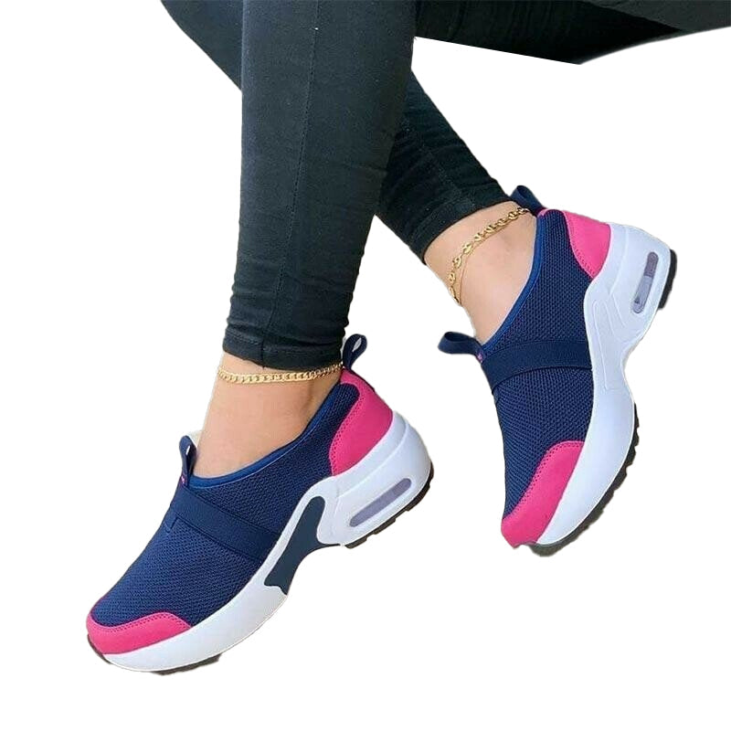 Women's Contrasting Color Breathable Casual Sneakers – QRSHE