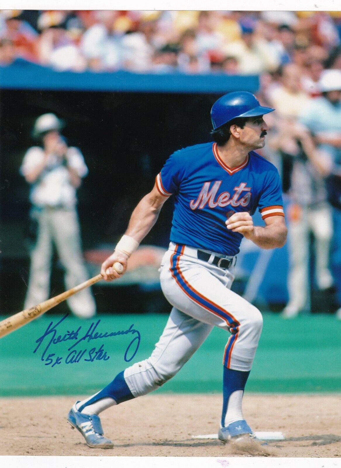 KEITH HERNANDEZ NEW YORK METS 5 X ALL STAR ACTION SIGNED 8x10