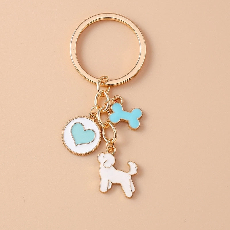Cartoon Style Cute Commute Penguin Dog Unforgettable Alloy Keychain
