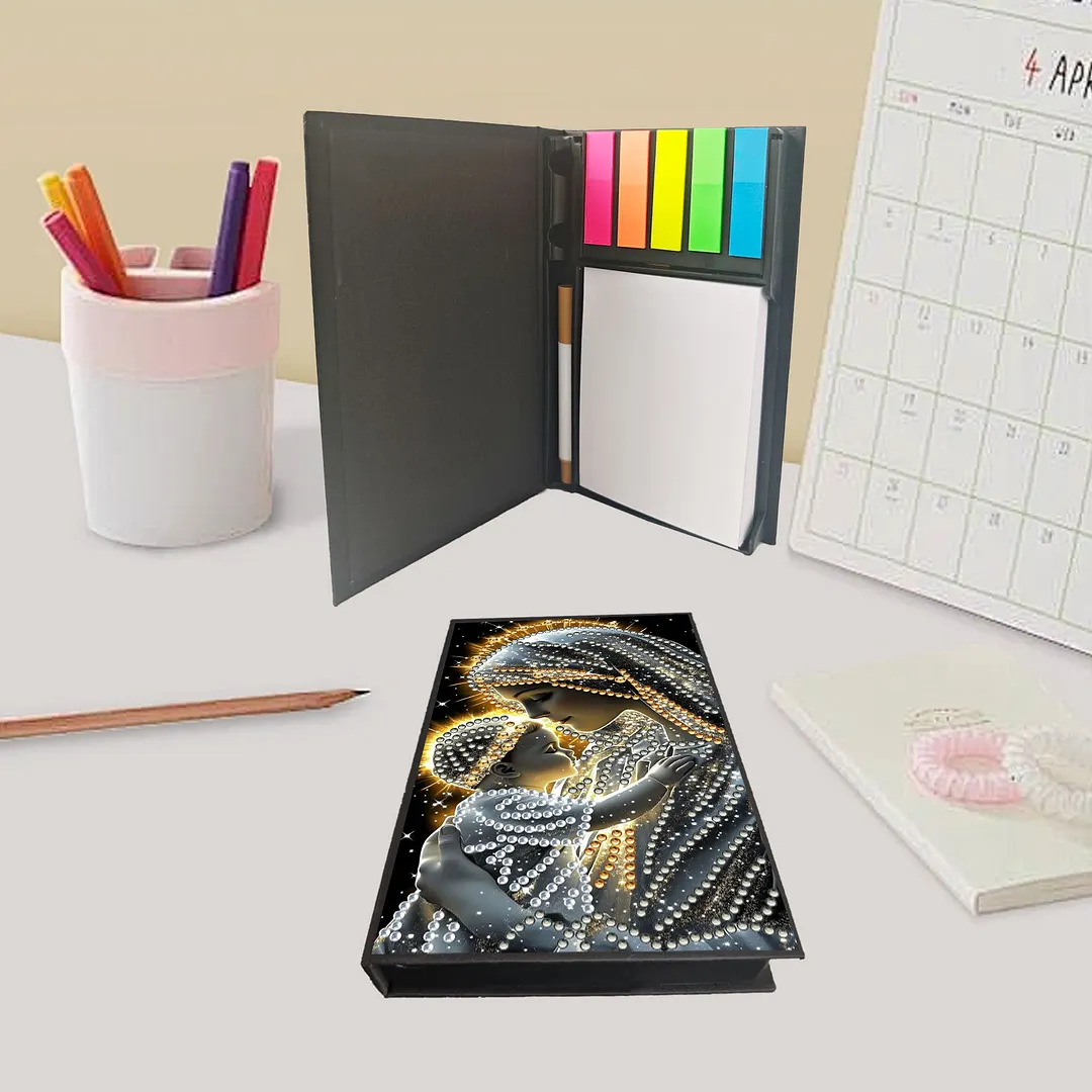 5D DIY Rhinestone Art Painting Notebook Kit for Holiday Birthday Gift (Lady)