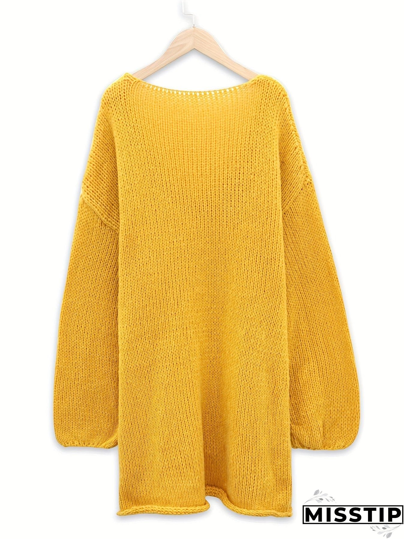 Checkered Pattern Knit Sweater for Women