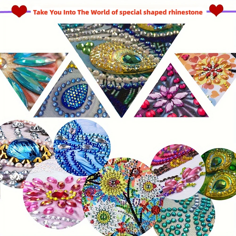 Blue Roses Special Shape Diamond Painting Mirror Table Top Diamond Mirror Kit