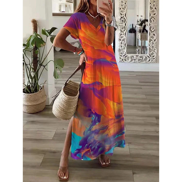 Vintage Abstract Print Ladies Suspender Jumpsuit