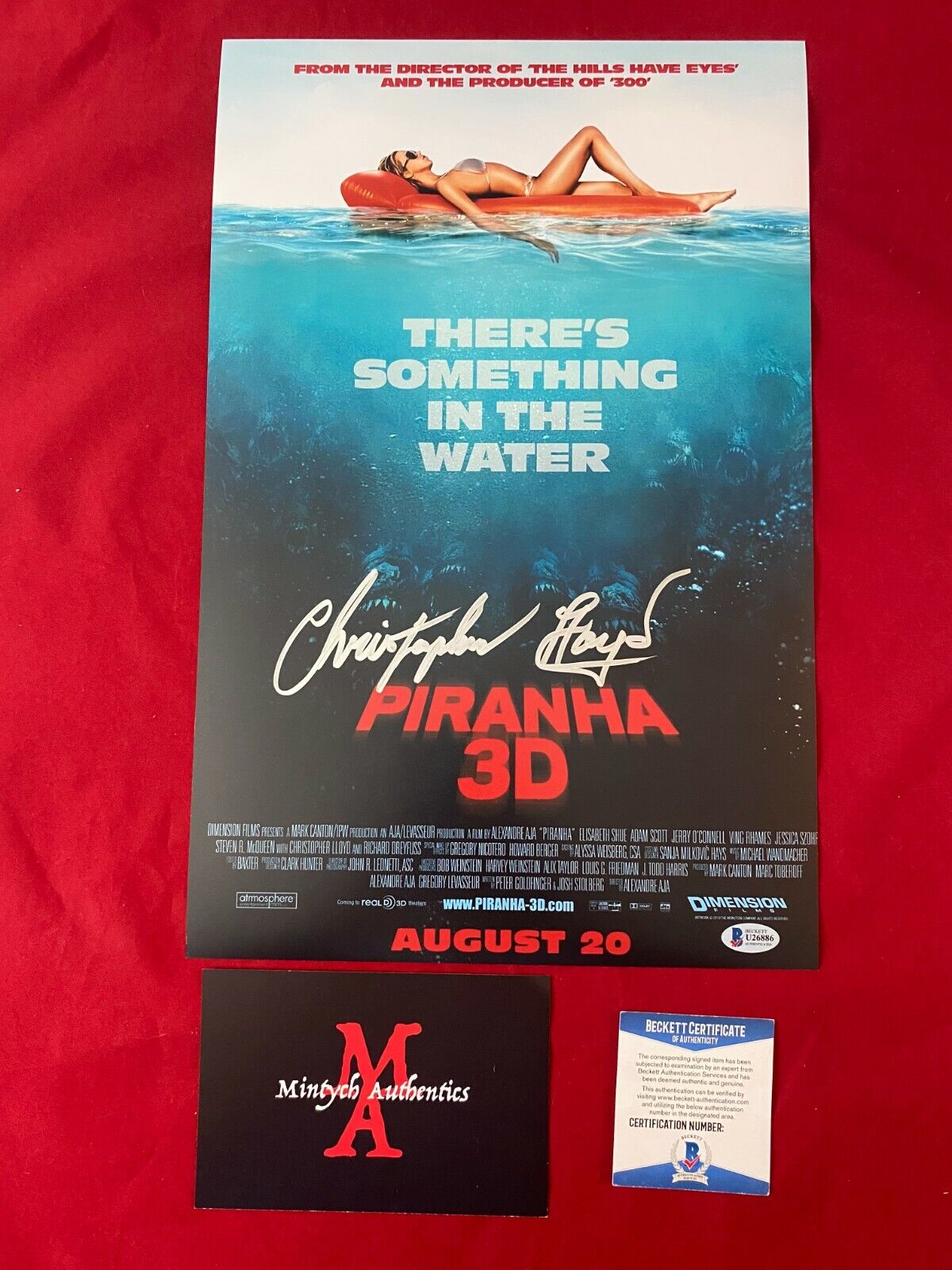 CHRISTOPHER LLOYD SIGNED 11x17 Photo Poster painting! PIRANHA 3D! BECKETT COA! HORROR!