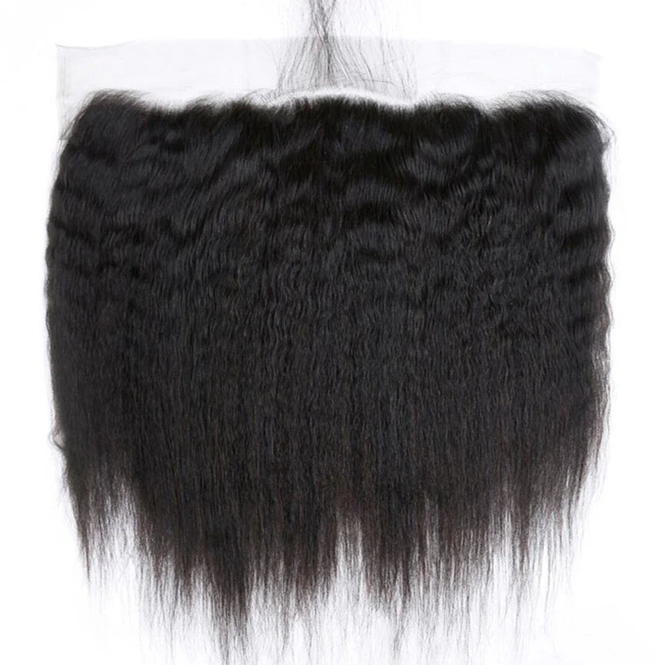 Pre Plucked Transparent Lace Kinky Straight 13X4 13X6 Lace Frontal With Baby Hair Lace Frontal 