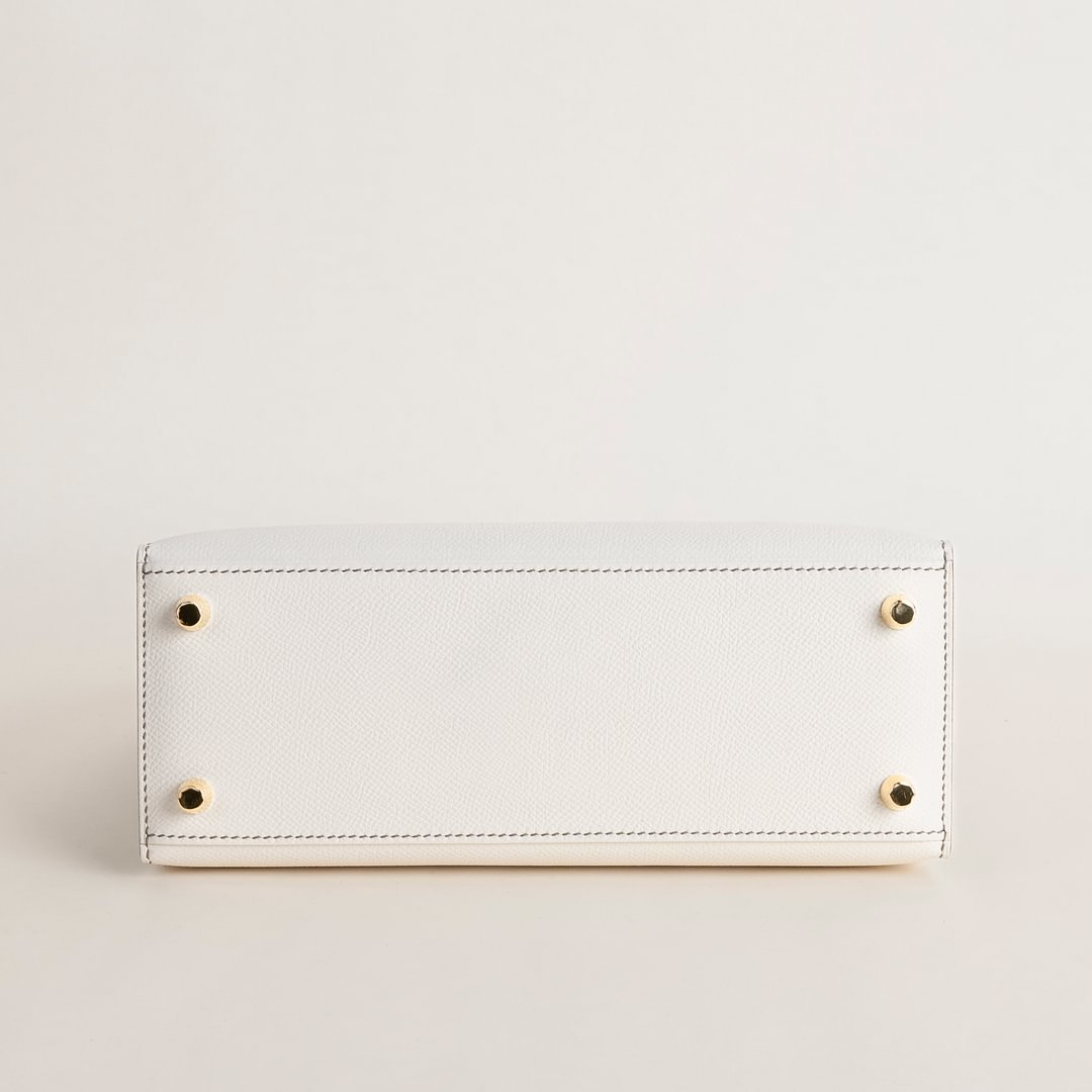 Kelly25 Epsom Sellier CC10 Craie/18 Etoupe GHW