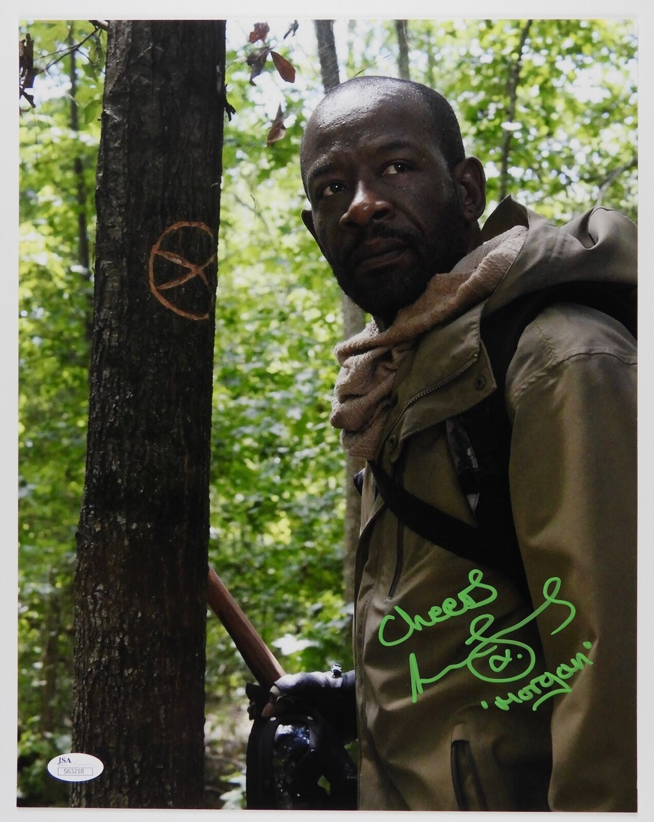 Lennie James Morgan Walking Dead Autograph Signed Photo Poster painting JSA 11x14