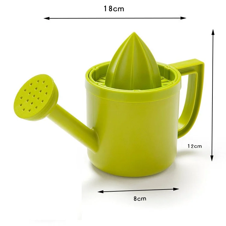 Watering can shaped juicer with spout for lemon or citrus juice with flip top storage | 168DEAL