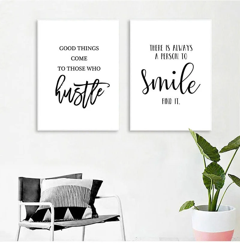 Live Love Laugh Inspiring Quotes Wall Art Canvas Painting Black White Wall Poster Prints For Living Room Modern Home Decor AL132