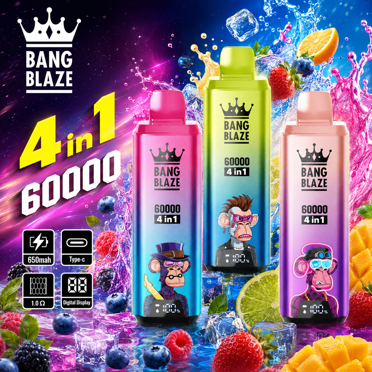 Bang Blaze 4 in 1 60K Vape | 60000 Puffs mysite fumotvapeshop