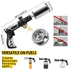 Outdoor BBQ High Temperature Flamethrower BBQ Flamethrower Cooking Kitchen Grilling Tools Adjustable Flamethrower Torch for Grilling Steak and Caramel Pudding, BBQ