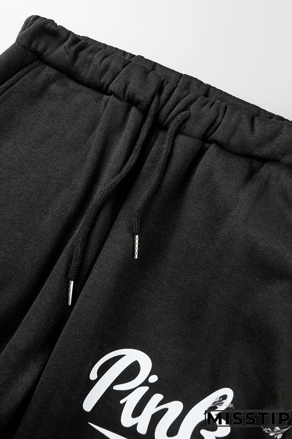 Brown Casual Letter Print Basic Hooded Collar Long Sleeve Two Pieces