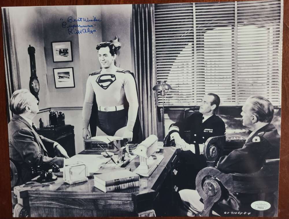 Kirk Alyn JSA Coa Signed 11x14 Superman Photo Poster painting Autograph