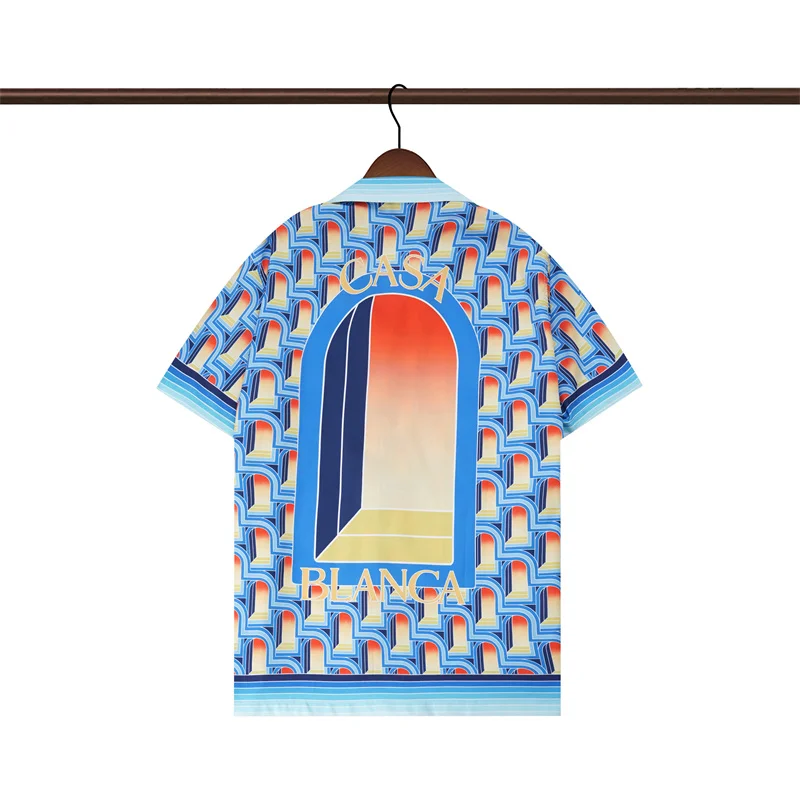 Casablanca 2023SS New Product Silk Short Sleeve Shirt