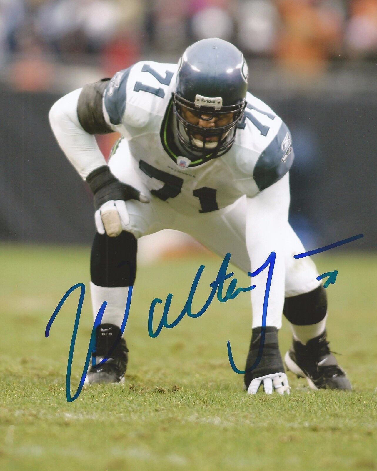 WALTER JONES SIGNED SEATTLE SEAHAWKS 8x10 Photo Poster painting #2 - HOF 2014 with PROOF