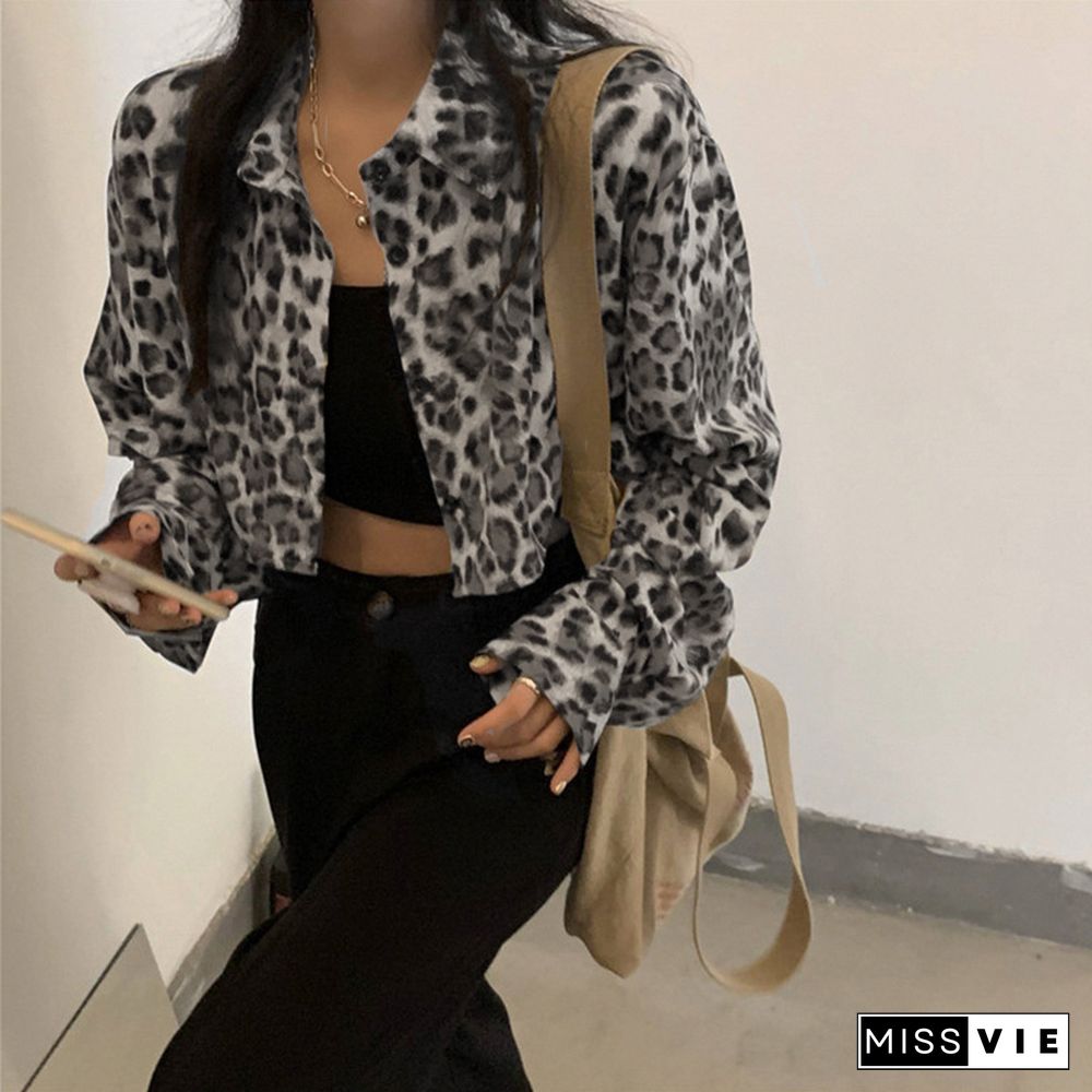 Striped Streetwear Korean Fashion Cropped Jackets Autumn Long Sleeve Turn Down Collar Bomber Jacket Womens Outwear