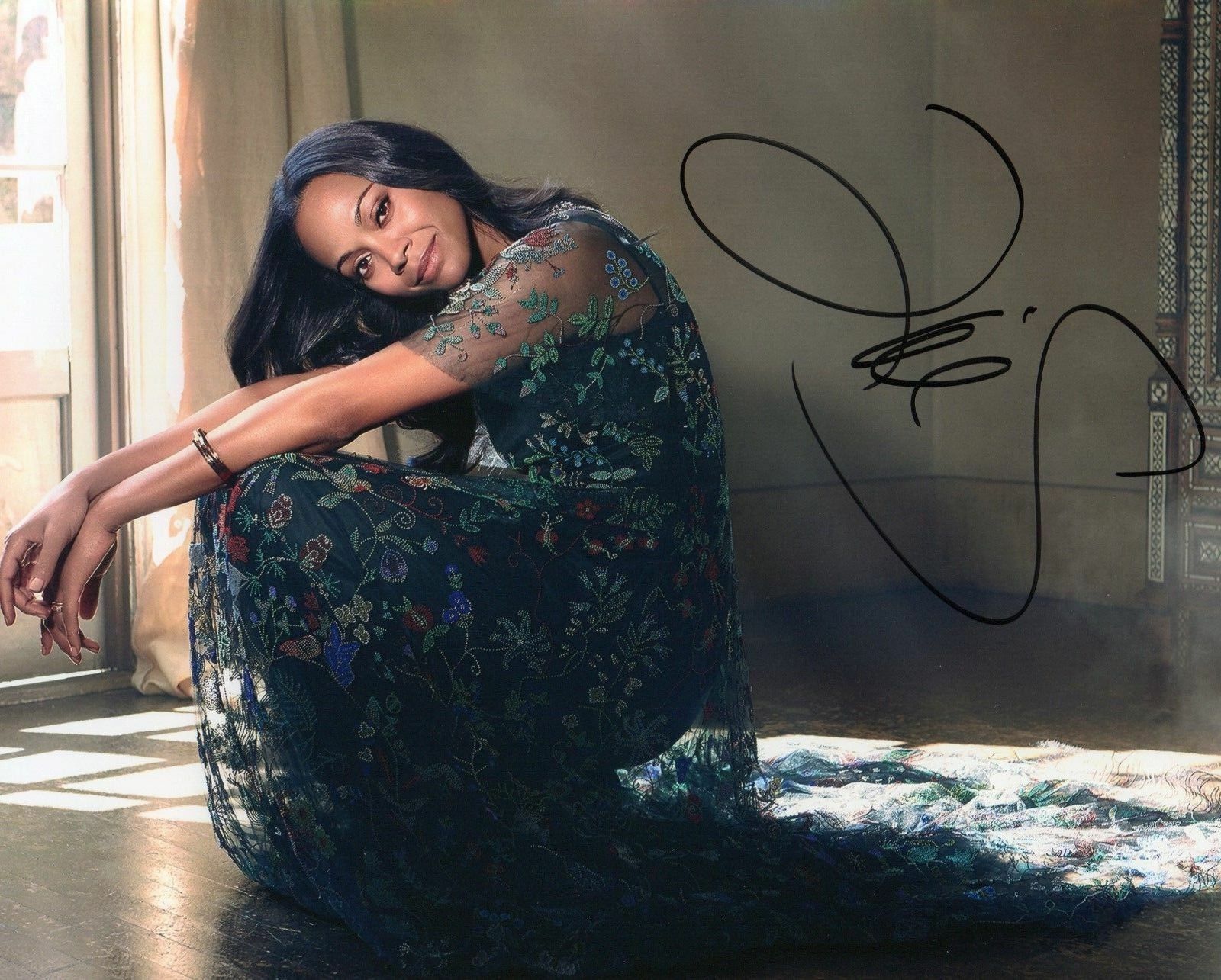 ZOE SALDANA AUTOGRAPHED SIGNED A4 PP POSTER Photo Poster painting PRINT 13