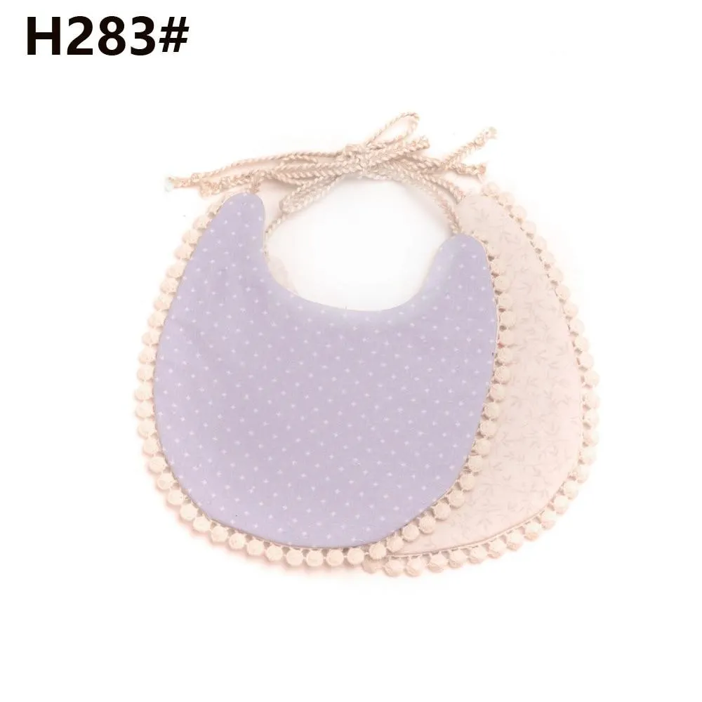 2020 Brand New Infant Baby Girl Boy Bib Kid Toddler Dinner Feeding Tassel Double-deck 100% Cotton Linen Burp Cloths Saliva towel