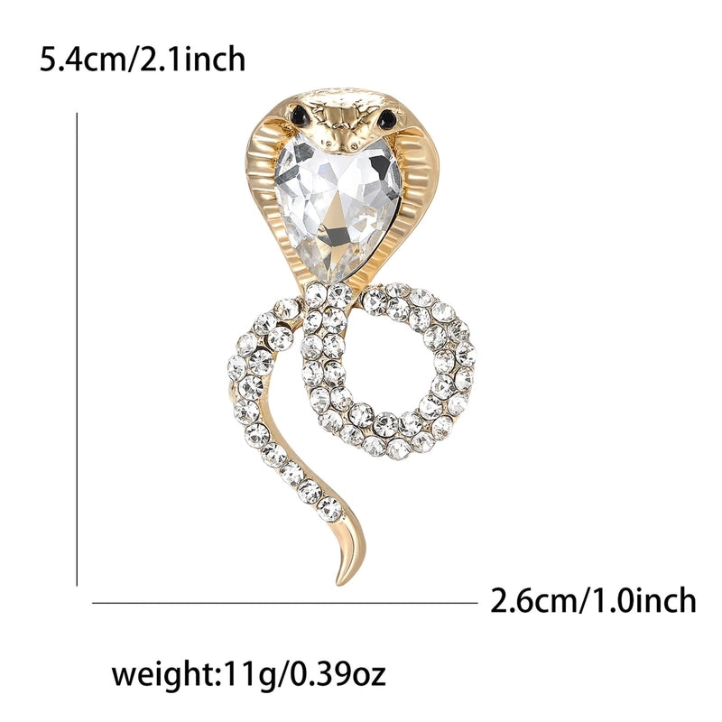 Elegant Shiny Pin Snake Alloy Unisex Brooches