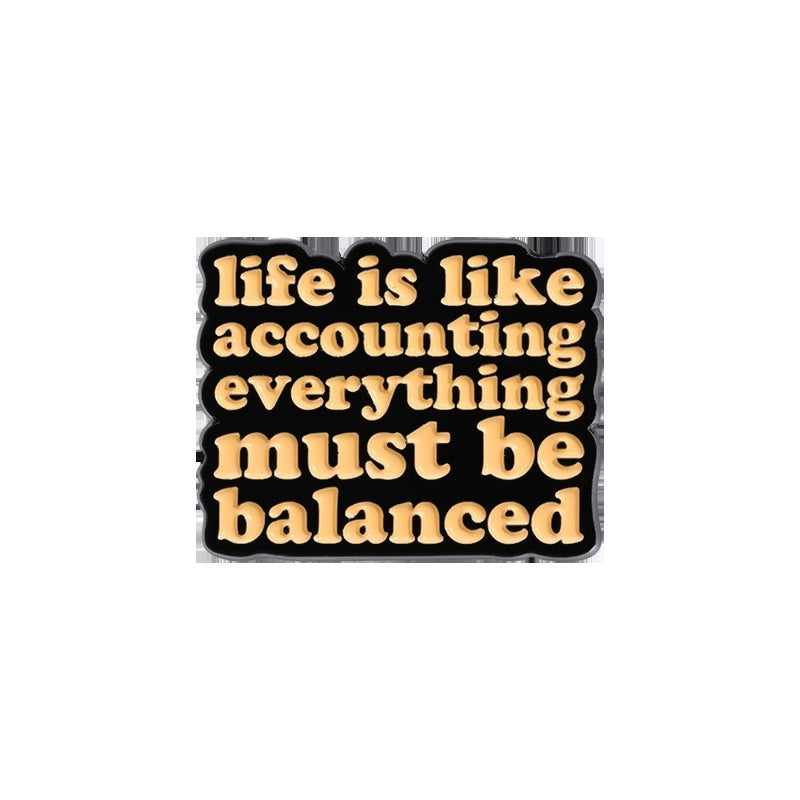 Cartoon Style Pin Letter Alloy Stoving Varnish Unisex Brooches