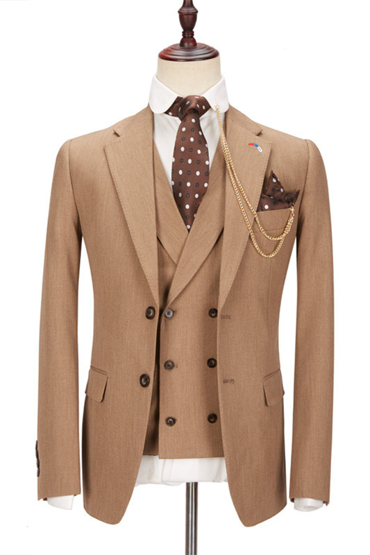 Dresseswow New In Brown Dinner Formal Bespke Suit For Prom With Notched Lapel