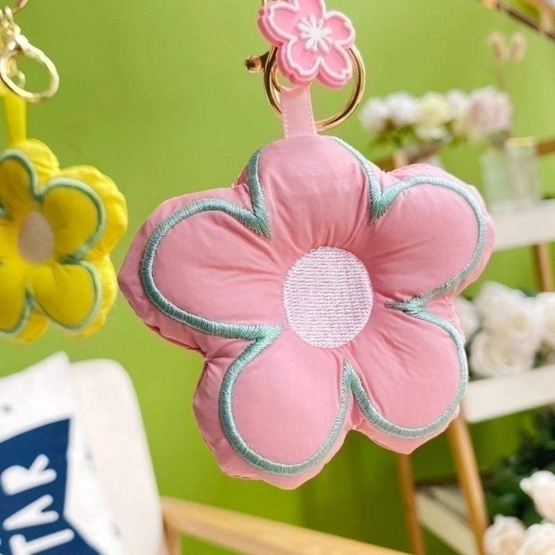 Cute Flower Cotton Women’s Bag Pendant Keychain