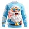 Unisex Santa Claus 3D Printed Casual Round Neck Sweatshirt Christmas Decoration Party